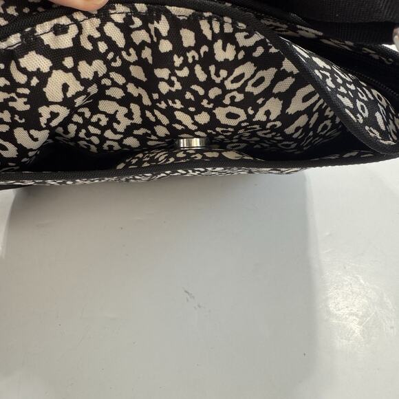 Vera Bradley Nylon Crossbody Purse Black & White Animal Print Lighten Up Slim - Picture 10 of 16